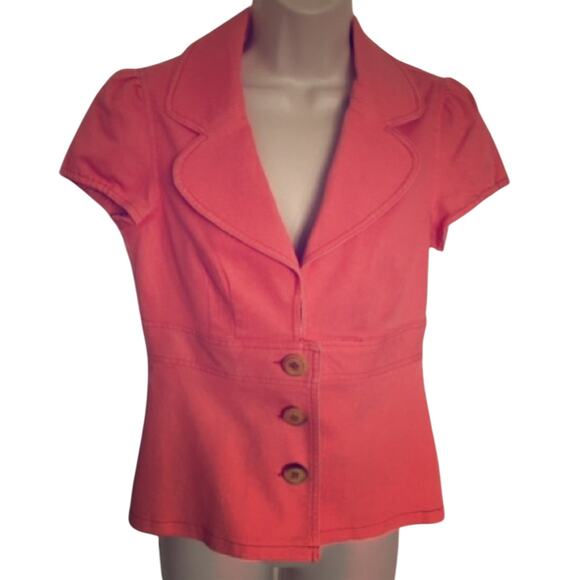 EUC Nanette Lepore Cap Sleeve Jacket/Top Pink Size 8 - Picture 1 of 6